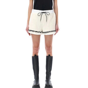 Sacai Tweed Shorts Drawcord Waist Off White Size XS- S